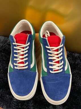 Vans Men’s Old Skool Sneakers in Blue, Green & Red